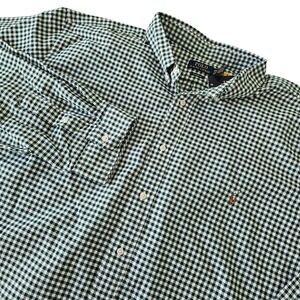 Polo Ralph Lauren Men's Shirt Gingham Big & Tall Long Sleeve Button Down 4XB